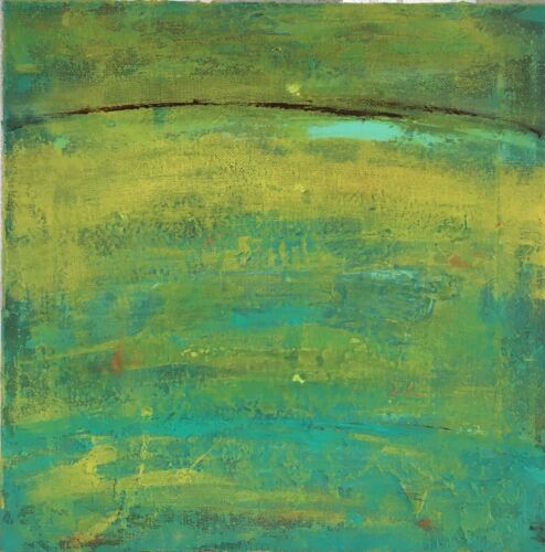 Original Abstract Art 12" x 12" Signed Acrylic Canvas - Picture 2 of 4