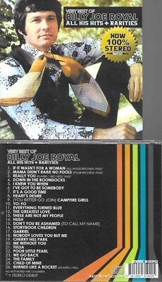 BILLY JOE ROYAL-VERY BEST/ALL HIS HITS & RARITIES-NOW 100% STEREO-26 CUTS-NEW CD