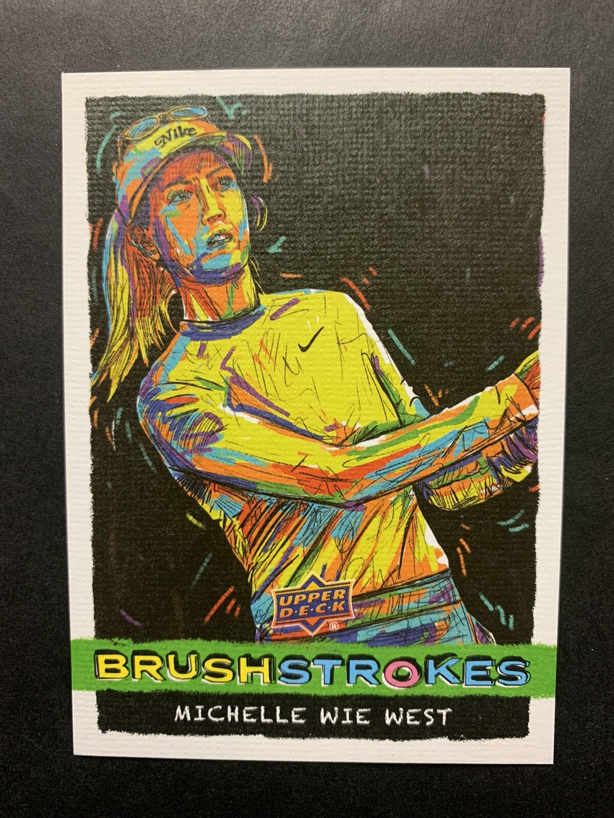 Michelle Wie West 2024 Upper Deck Golf Brushstrokes SSP Insert #BR-MW RARE