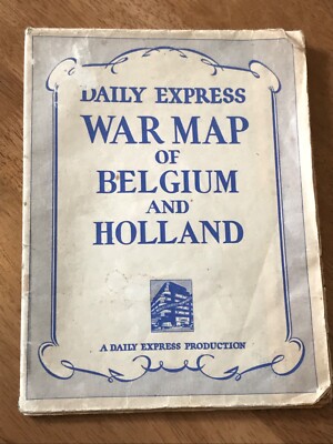 Tagesexpress Kriegskarte Belgien und Holland um 1940 selten