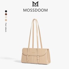 MOSSDOOM Bag PU leather Square Shoulder For Women Simple Korean Fashion Apricot
