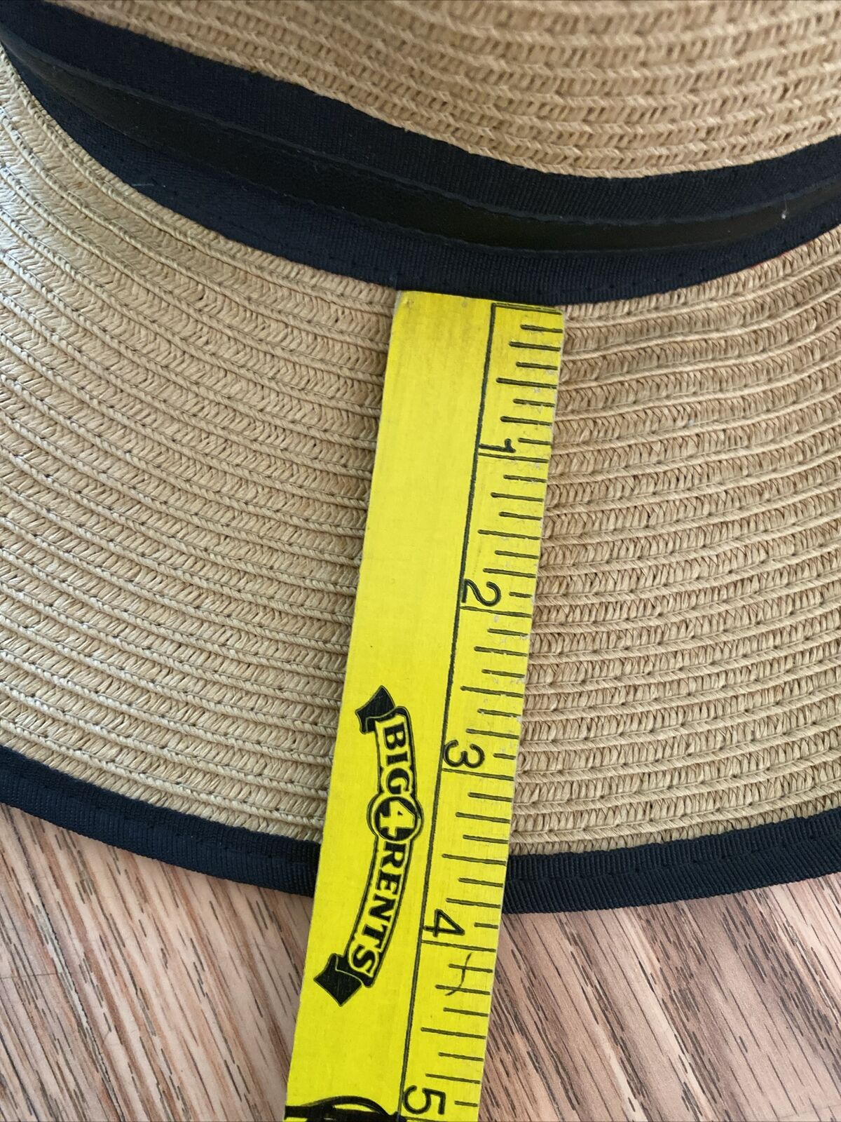 Vince Camuto Wide Brim Sun Hat Black Trim Roll-Up… - image 5