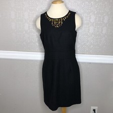 Banana Republic Sheath Dress Black Size 8 With Stones