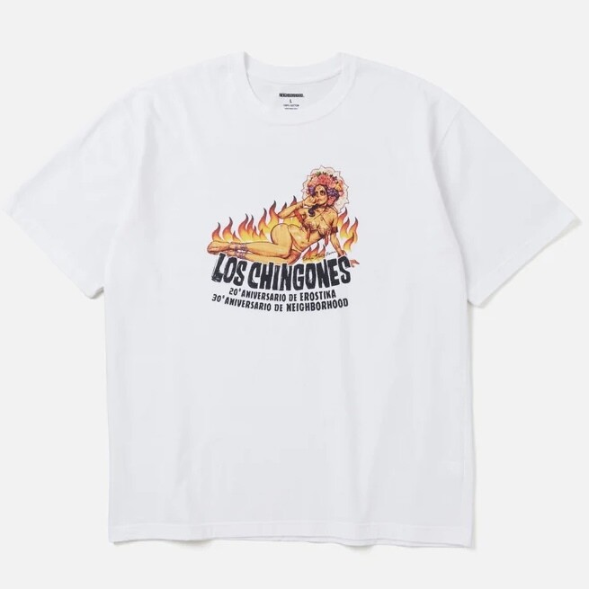トップス NEIGHBORHOOD Rockin'Jelly Bean EROSTIKA Rockin' Jelly Bean NEIGHBORHOOD NH x EROSTIKA T-shirt Black