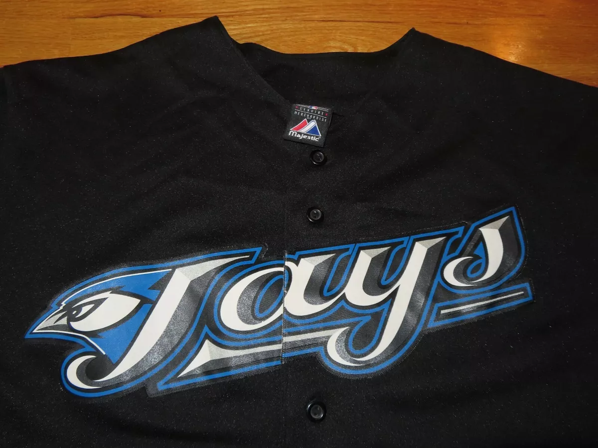 Majestic TORONTO BLUE JAYS Button-Down (2XL) Baseball Jersey