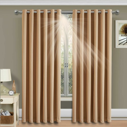 BLACKOUT CURTAINS EYELET TOP READY MADE PAIR THERMAL WITH FREE TIE-BACKS ⭐⭐⭐⭐⭐ - Picture 2 of 7