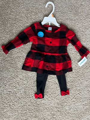 Carter s Infants Buffalo Plaid 2-Piece Dress with Leggings 