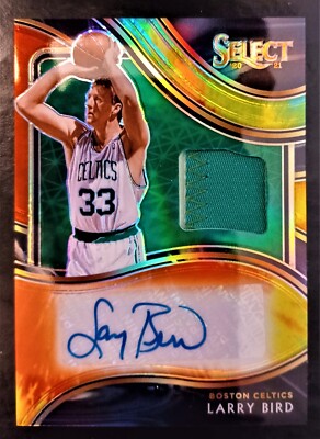 LARRY BIRD-2020/21 Select TYE-DYE (#10/25) 2-COLOR PATCH JERSEY/AUTO/AUTOGRAPH