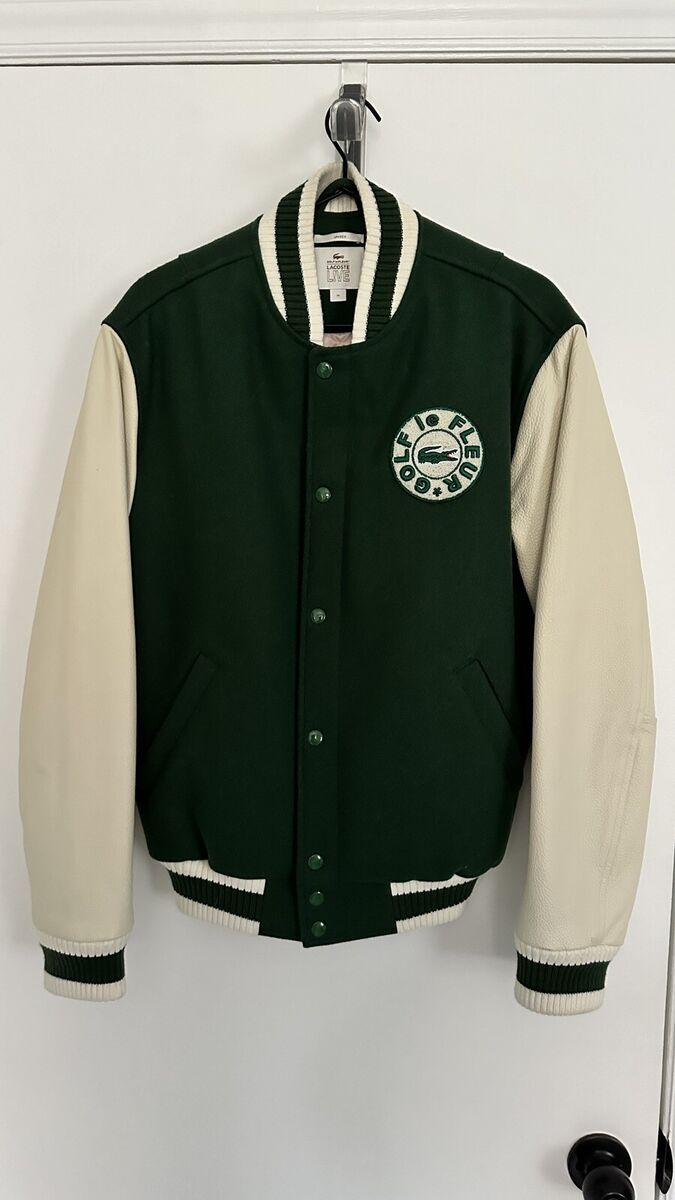 Golf Le Fleur X Lacoste Leather Varsity Jacket Golf Wang Golf Le Fleur X Lacoste Leather Varsity Jacket Golf Wang