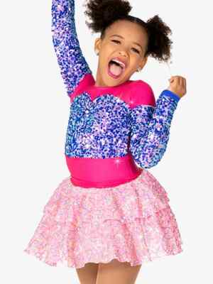 Dance Costume Leotard Tu Tu Skirt New Small & Large Child Jazz Tap Gymnastics LC