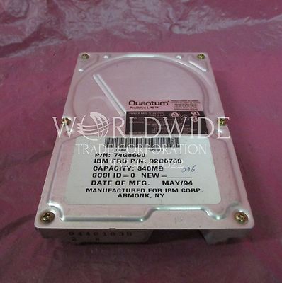 IBM 74G8690 92G8780 340MB 50-Pin Disk Drive 3.5'' Quantum ProDrive LPS