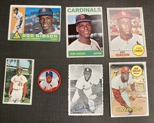 1960-1969 Topps Bob Gibson Lot 7 Different Ex St Louis Cardinals HOF