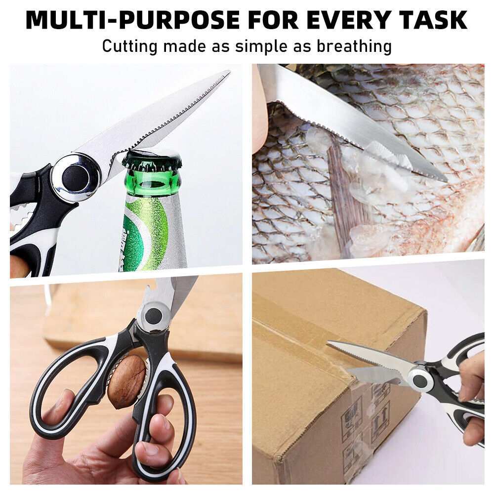 Kitchen Scissors Multifunctional Meat Fish Bone Cutting Shears Bottle  Opener USA