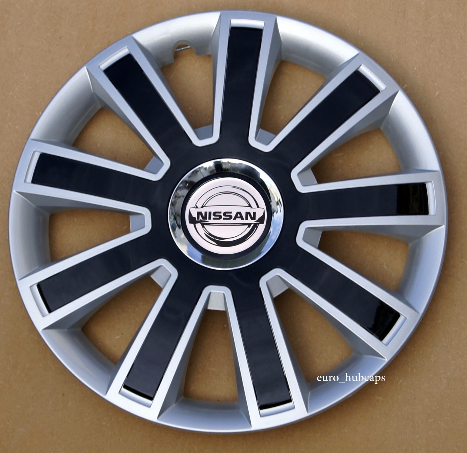 Silver/Black 14" wheel trims, Hub Caps, Covers to fit Nissan Micra,Pixo eBay