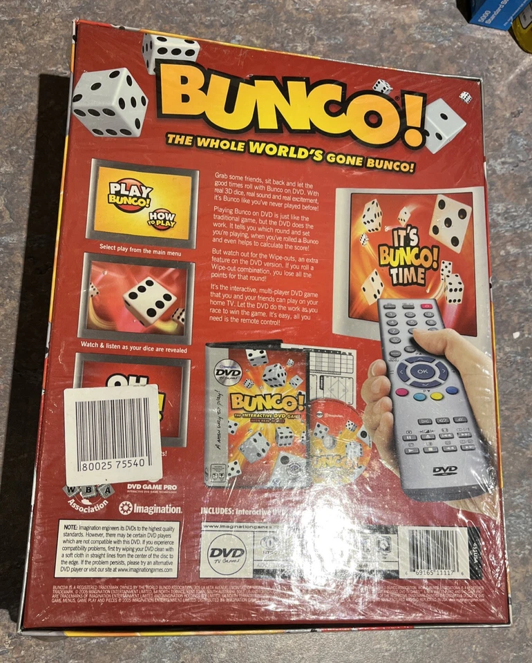 BUNCO The Interactive DVD Game With Real 3D Dice New In Package - Image 2 of 2