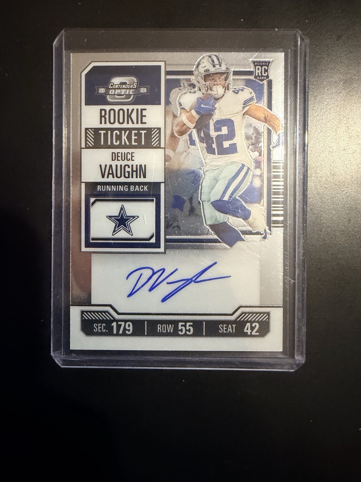 2023 Panini Contenders Optic Rookie Ticket RPS Autographs Deuce Vaughn