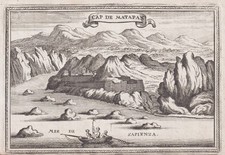 Capo di Matapan Peloponneso Grecia Coronelli Bouttats incisione 1687
