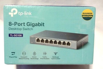 NEW Sealed TP-Link TL-SG108 8-Port Gigabit Ethernet Desktop Switch B2