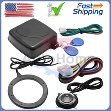 Car Ignition Switch 12V RFID Engine Start Push Button Keyless Entry Starter Kit
