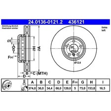 Bremsscheibe vorne links f�r BMW 5-er Gran F07 7-er F01 | 26236423