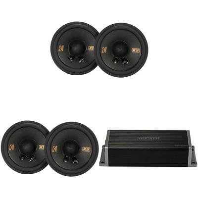 Kicker 47KEY2004 4-Channel DSP Smart Amp w/ (2) 51KSC2704 2.75 Audio Upgrade ...