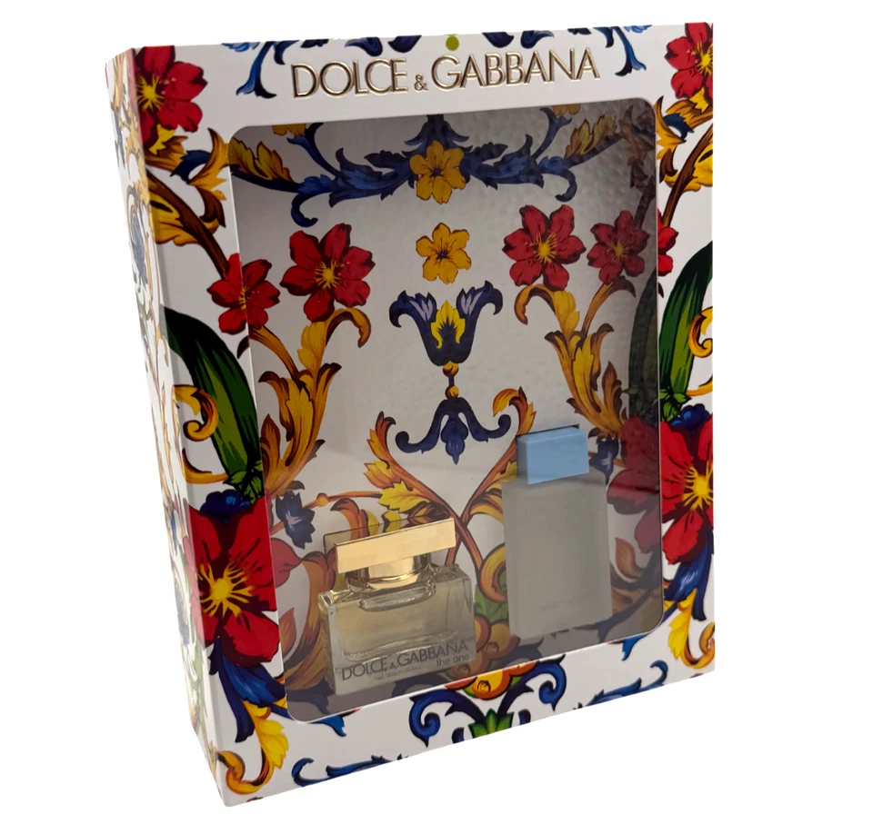 Dolce & Gabbana The One EDP y azul claro EDT NUEVO NUEVO EN CAJA conjunto de regalo de medias navideñas Foto 3 de 4