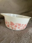 Vintage Pyrex Pink Gooseberry Round Casserole Dish No Lid 474-B 1 1/2 QT NICE!