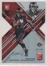 2017 Panini Elite Draft Picks Status Red Die-Cut 8/49 Donnel Pumphrey #183 ni4