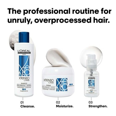 L'Oreal X-tenso Care Straight Hair Shampoo 250 ml Masque 200 ml & Serum 50 ml