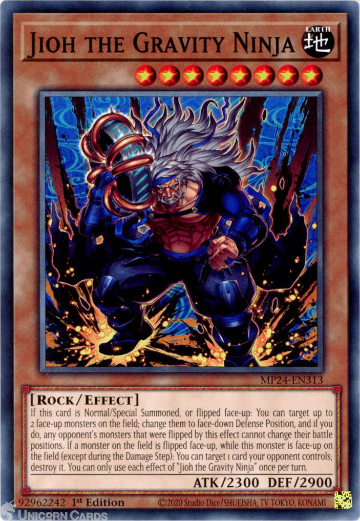 MP24-EN313 Jioh the Gravity Ninja : Common 1st Edition YuGiOh Card