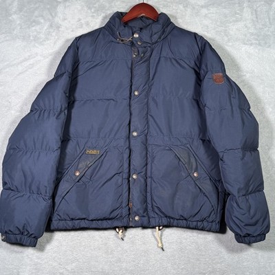 Vintage Polo Ralph Lauren Jacket Mens M Blue Down Puffer Full Zip Outdoor
