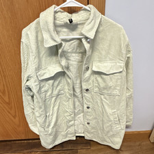 H&M Divided Ivory Shacket Jacket Button Front...
