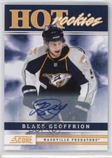 2011-12 Score Hot Rookies Signatures Blake Geoffrion #518 Auto 1o3
