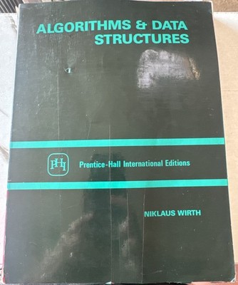 Algorithms & Data Structures Niklaus Wirth Prentice Hall PB + Protective Cover
