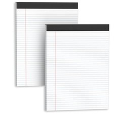Legal Pads 8.5 X11, Narrow Ruled Notepads, 50 Sheet/Pad Legal White 2 Pack
