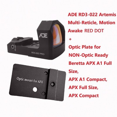 Ade 4x32 Tri Illuminated Prism Rifle Scope with Fiber Optic Rails