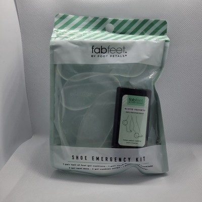 NEW Women's FAB FEET by Foot Petals Gel Shoe Cushions Emergency KIT - Clear75125