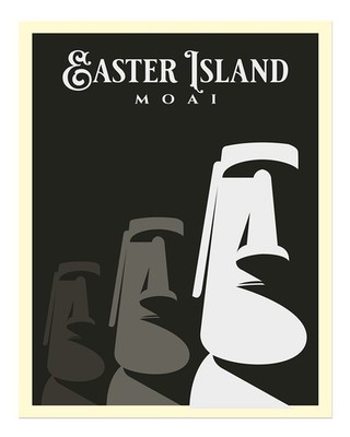 Easter Island Moai Wandkunst Moderne Minimalistische Dekoration Kultur