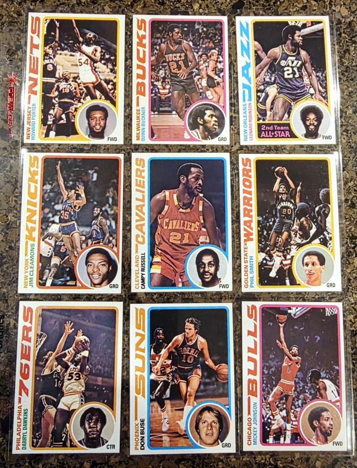 Juego completo de carpetas de baloncesto Topps 1978-79 (1-132) ¡¡¡IMPRESIONANTE!!! Erving Moses Foto 4 de 4