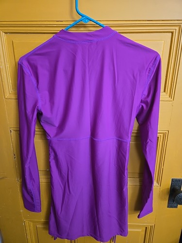 Sailbee Anti-UV Women’s Girl's Swim Cover Up Dress Half Zip Long Sleeve Purple/M - Picture 6 of 13