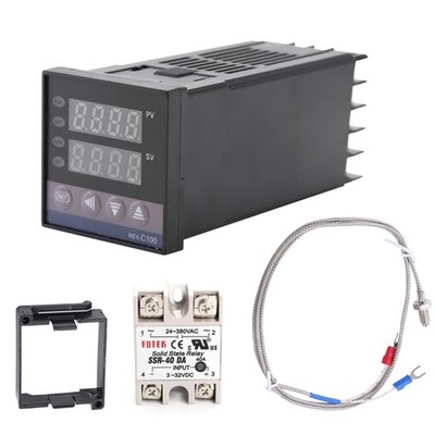 0- 1300 °C Digitaler PID-Temperaturregler REX-C100 eingestellt+K Thermoelement