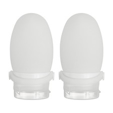 2Pcs Silicone Squeeze Bottle, 1oz Refillable Travel Bottles Clear