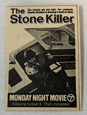 1980 small KABC tv ad~ movie THE STONE KILLER Charles Bronson