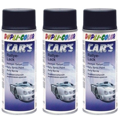 Duplicolor Car's Rallye Paint Spray Black Semi-Gloss 3x 400ml => 1200ml