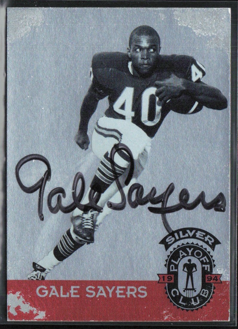 Gale Sayers 1994 Playoff Club Silver Auto Chicago Bears