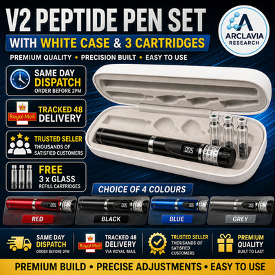3 x Patronen & V2 Beauty Peptide Pen Body + weißes Etui Set