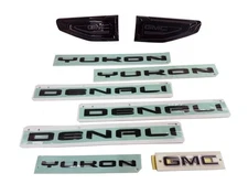🔥 NEW 2021-26 GMC Yukon Yukon XL Denali Gloss Black Emblem Kit 85656083 OEM GM