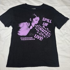 Olivia Rodrigo Spill Your Guts World T-shirt Tour Black Size M Check Measurement