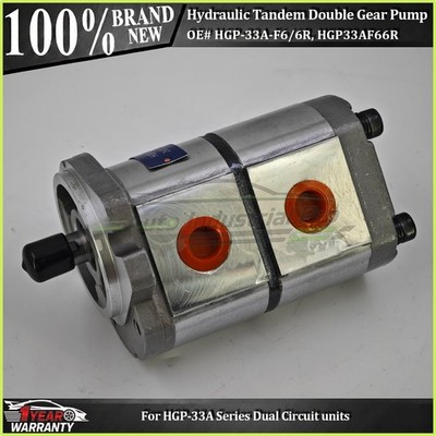 NEW Hydraulic Tandem Double Gear Pump HGP-33A-F6/6R 17.46mmd Shaft Replacement