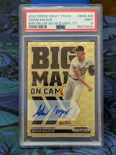 2022 Panini Prizm Draft Picks Adam Mazur Big Man On Campus Gold Vinyl 1/1 Auto